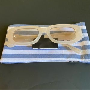 Jcrew Biarritz sunglasses ivory smoke w/case - NWT
